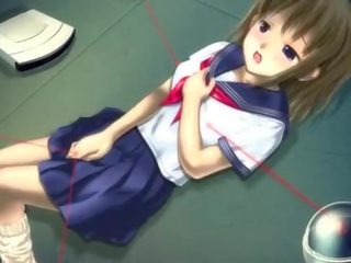 Anime diva į mokykla uniforma masturbacija putė